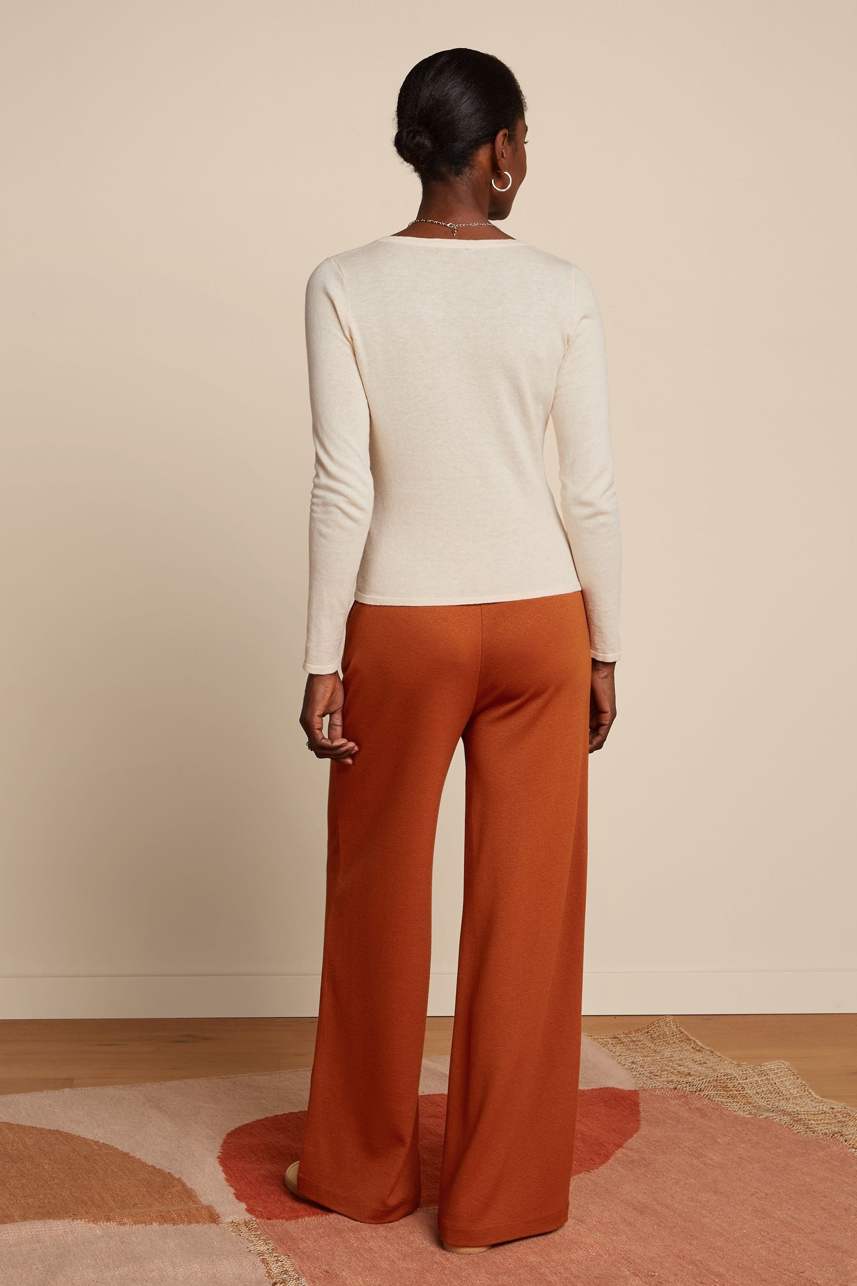 Strickjacke - Cardi Roundneck Cocoon - Cream