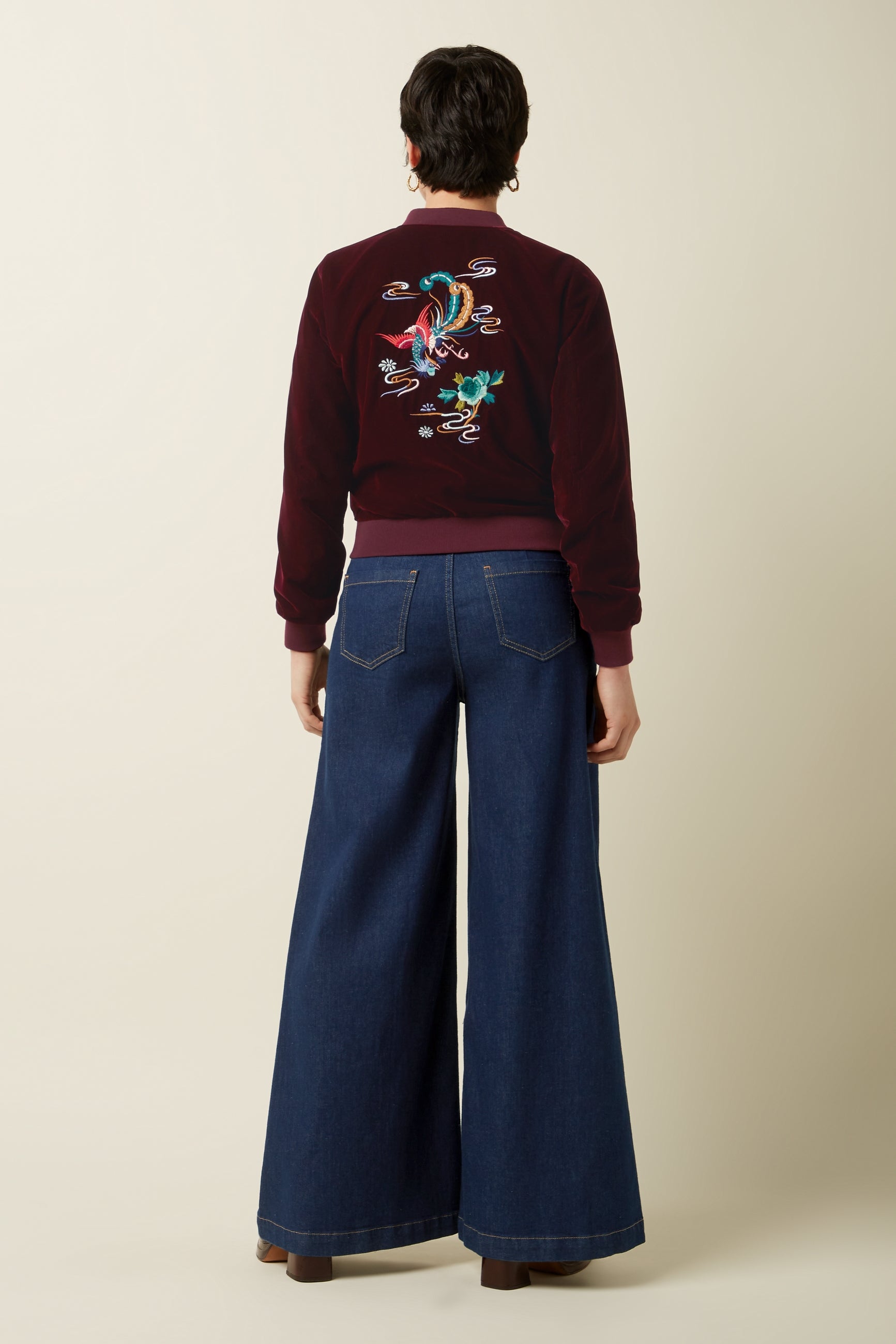 Jacke - Bessie Jacket Gamine Velvet - Bordeaux Red