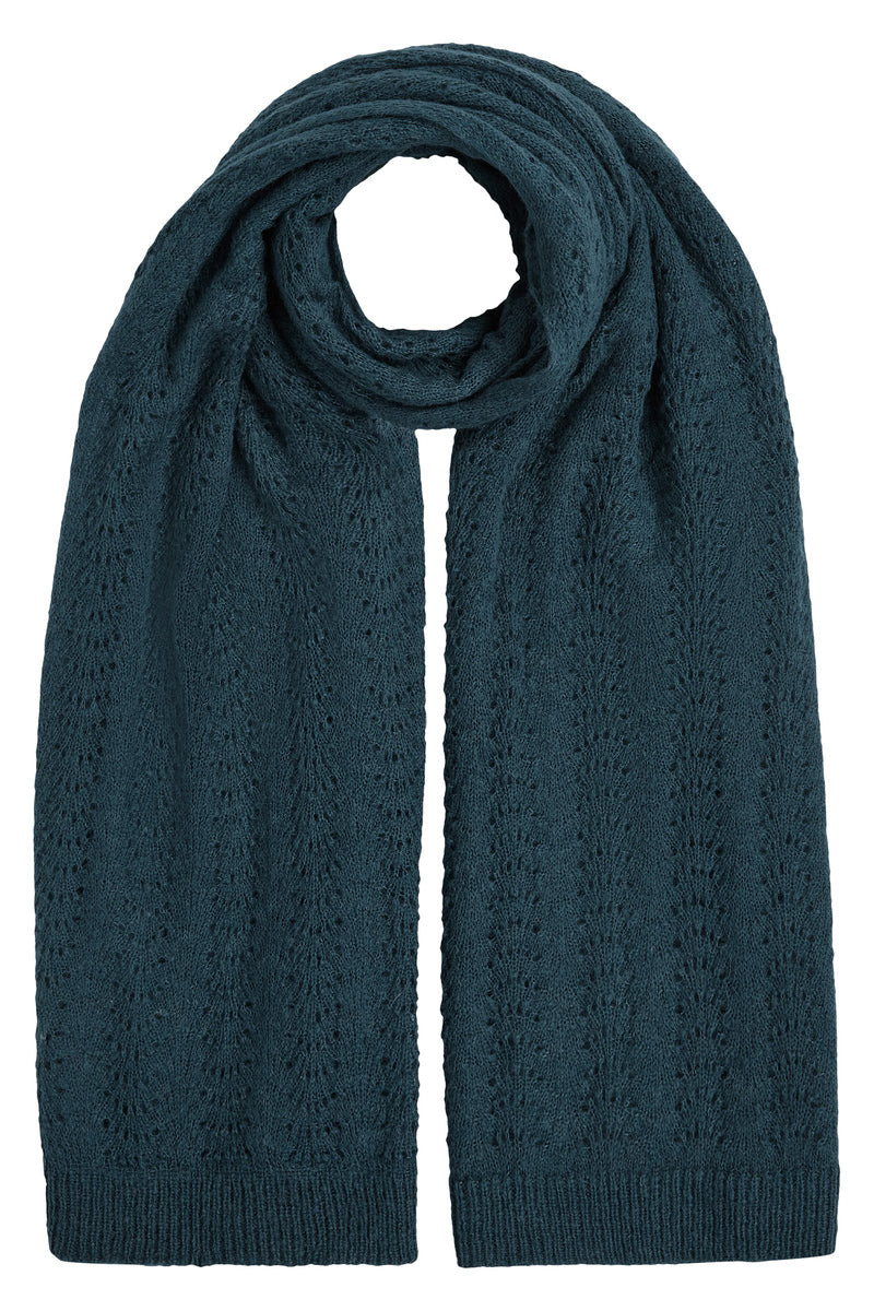 Schal - Scarf Ajour Carre - Pine Green