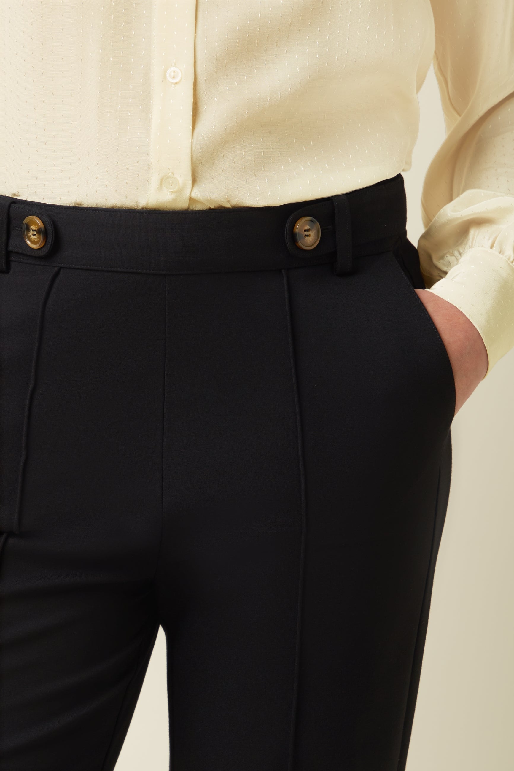 Hose - Garbo Pintuck Pants Uni Rodeo - Black