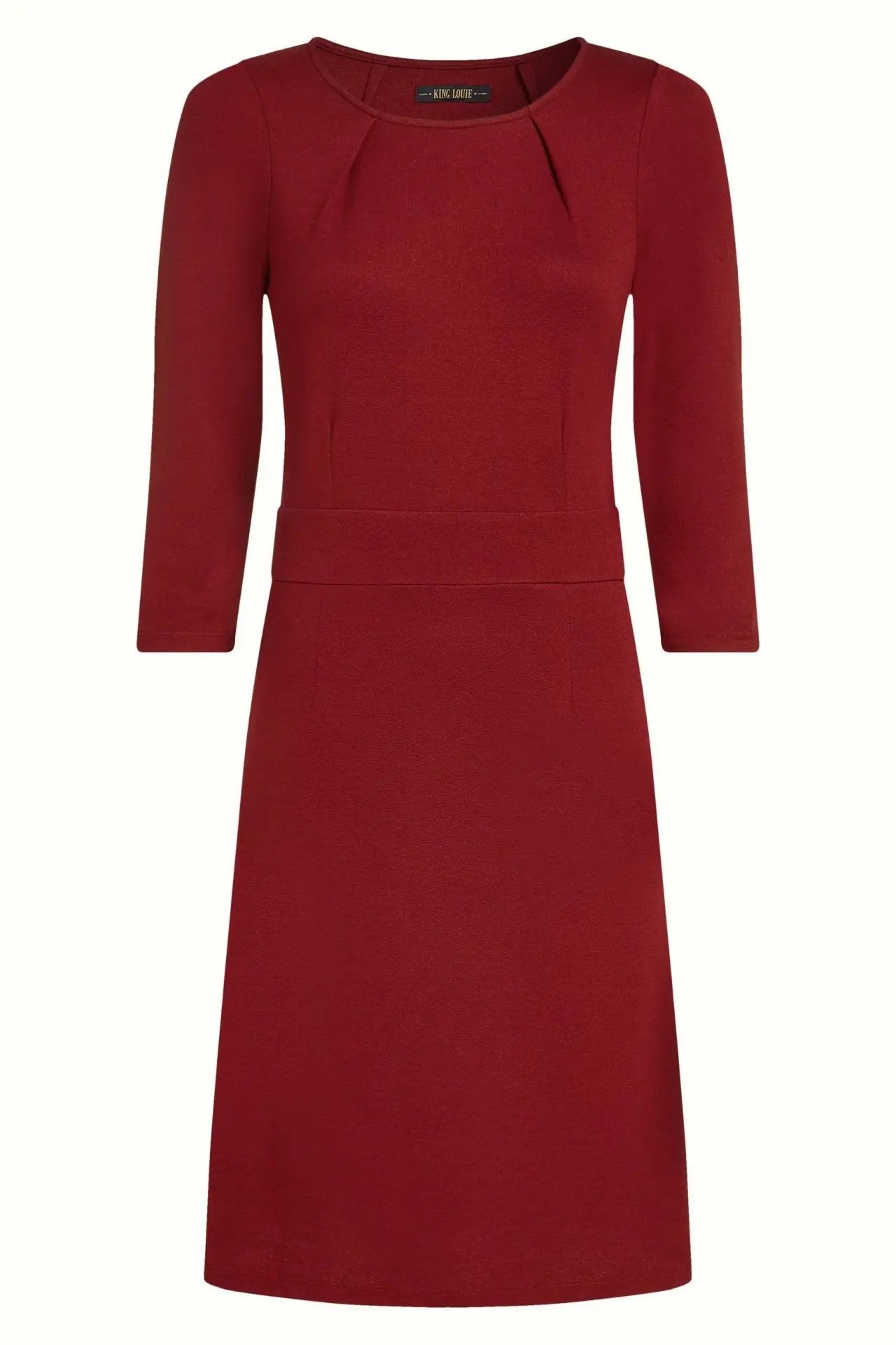 Kleid - Mona Dress Milano Crepe - Cabernet Red