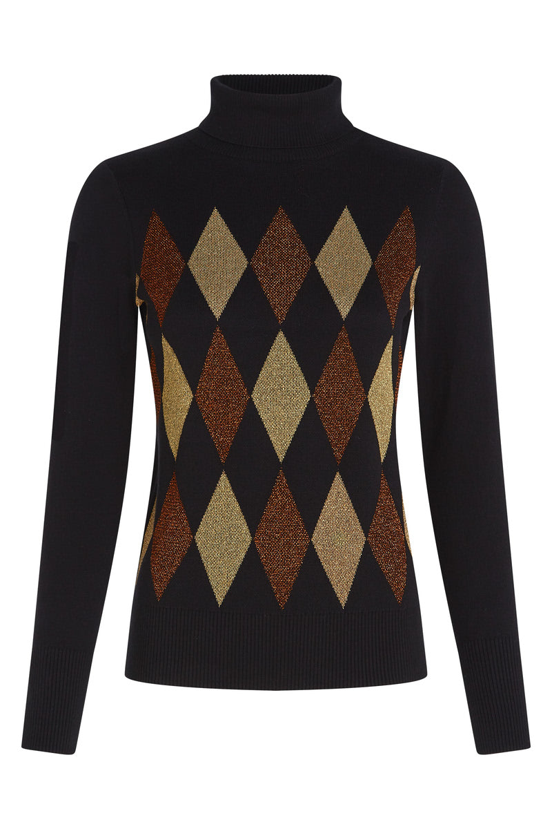 Pullover - Rollneck Top Glim - Black