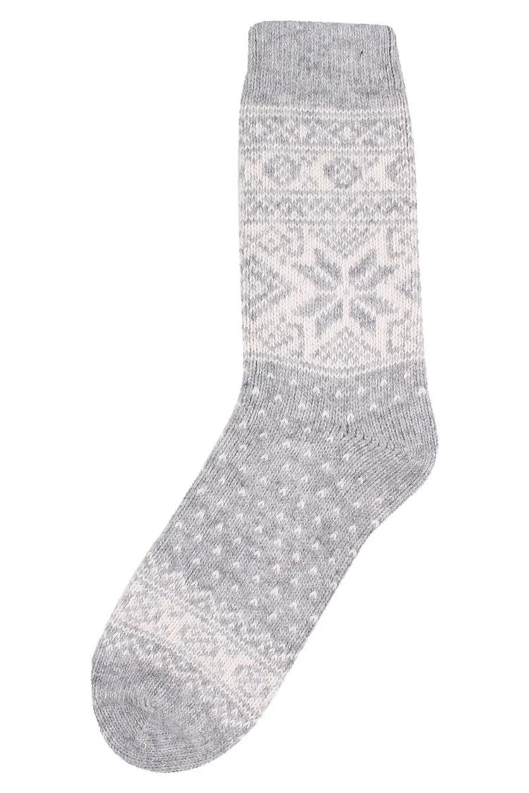 Socken - Danestay Warm Wool Socks -  Lt grey/White