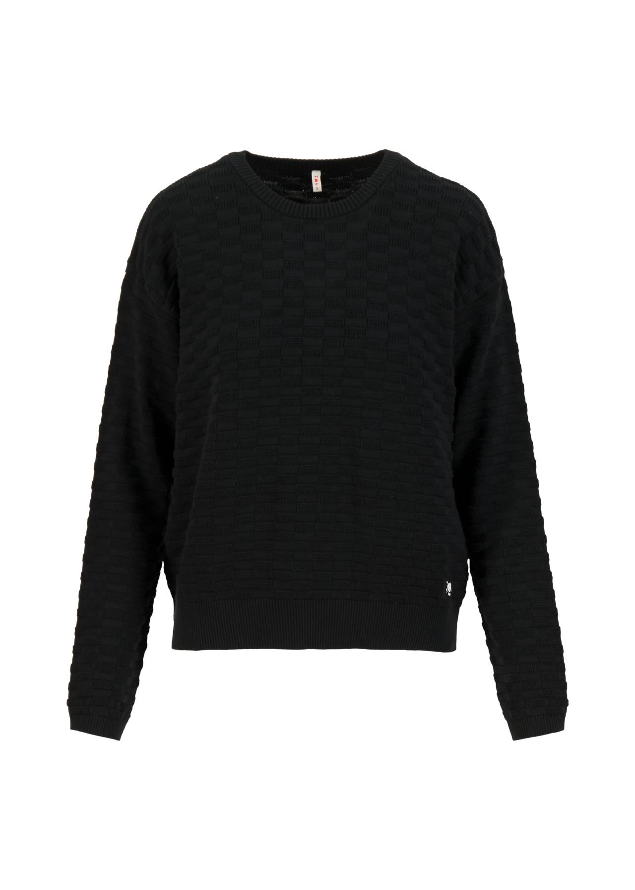 Pullover - Chic Promenade - diamond knit black