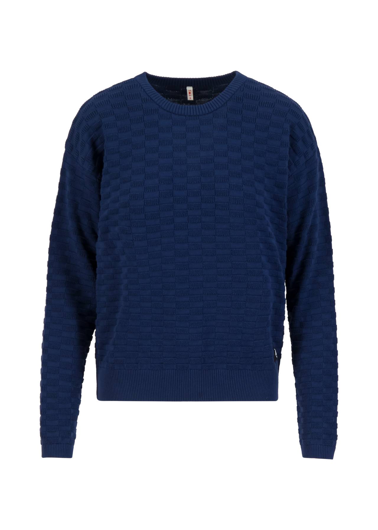 Pullover - Chic Promenade - diamond knit blue