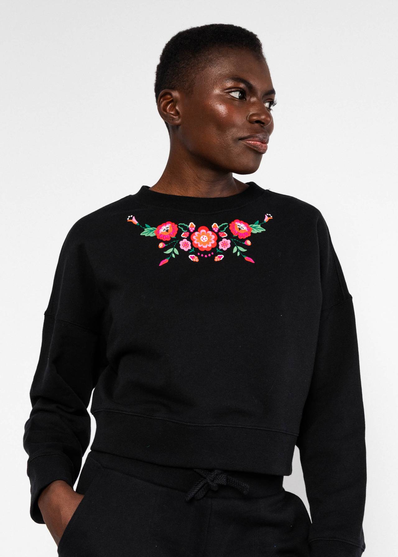 Pullover - Crew Core - back to black