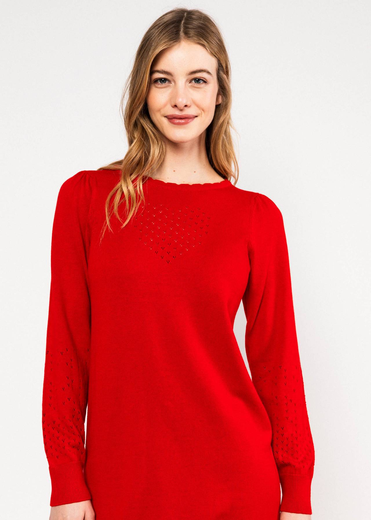 Kleid - Delicious Soul - rosy red dream knit
