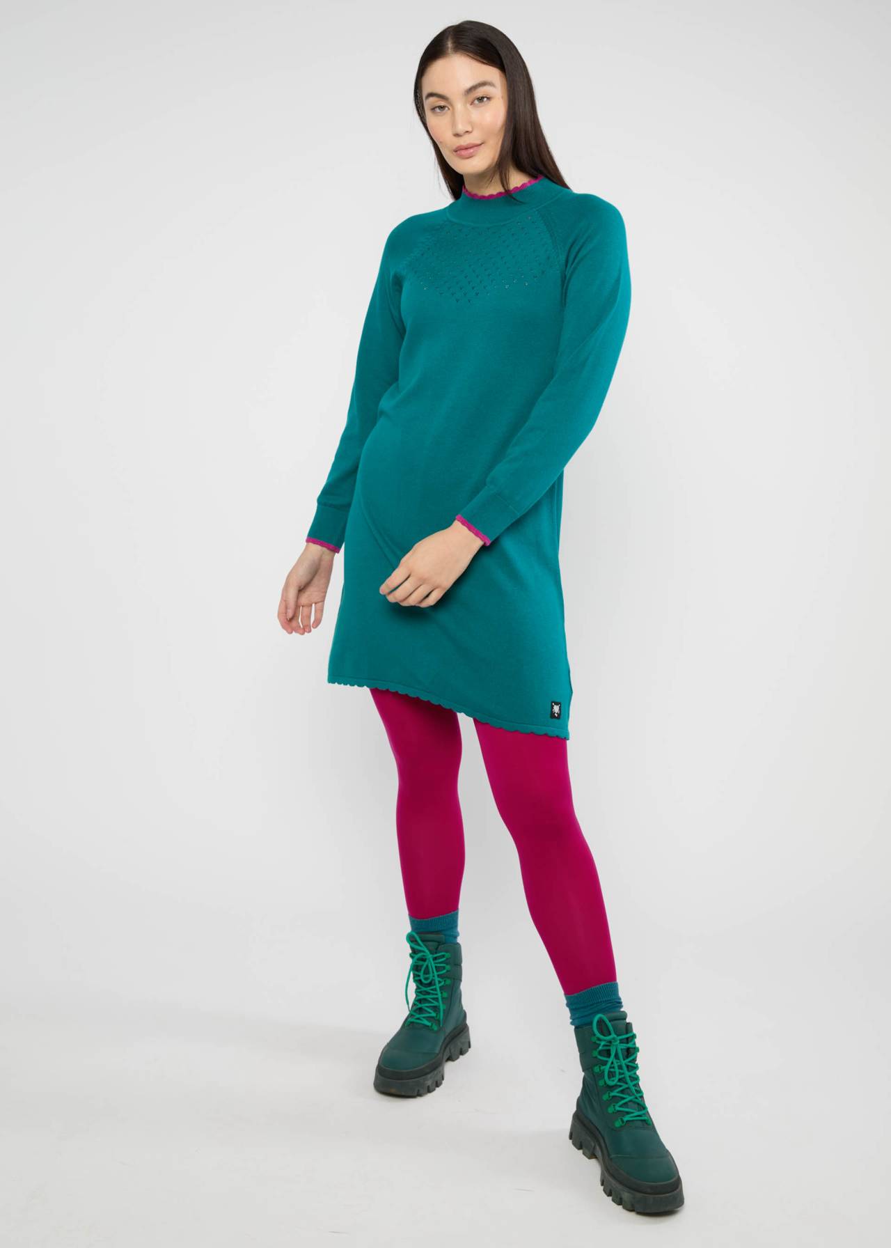 Kleid - Deliciously Easy - shimmering nightlife green