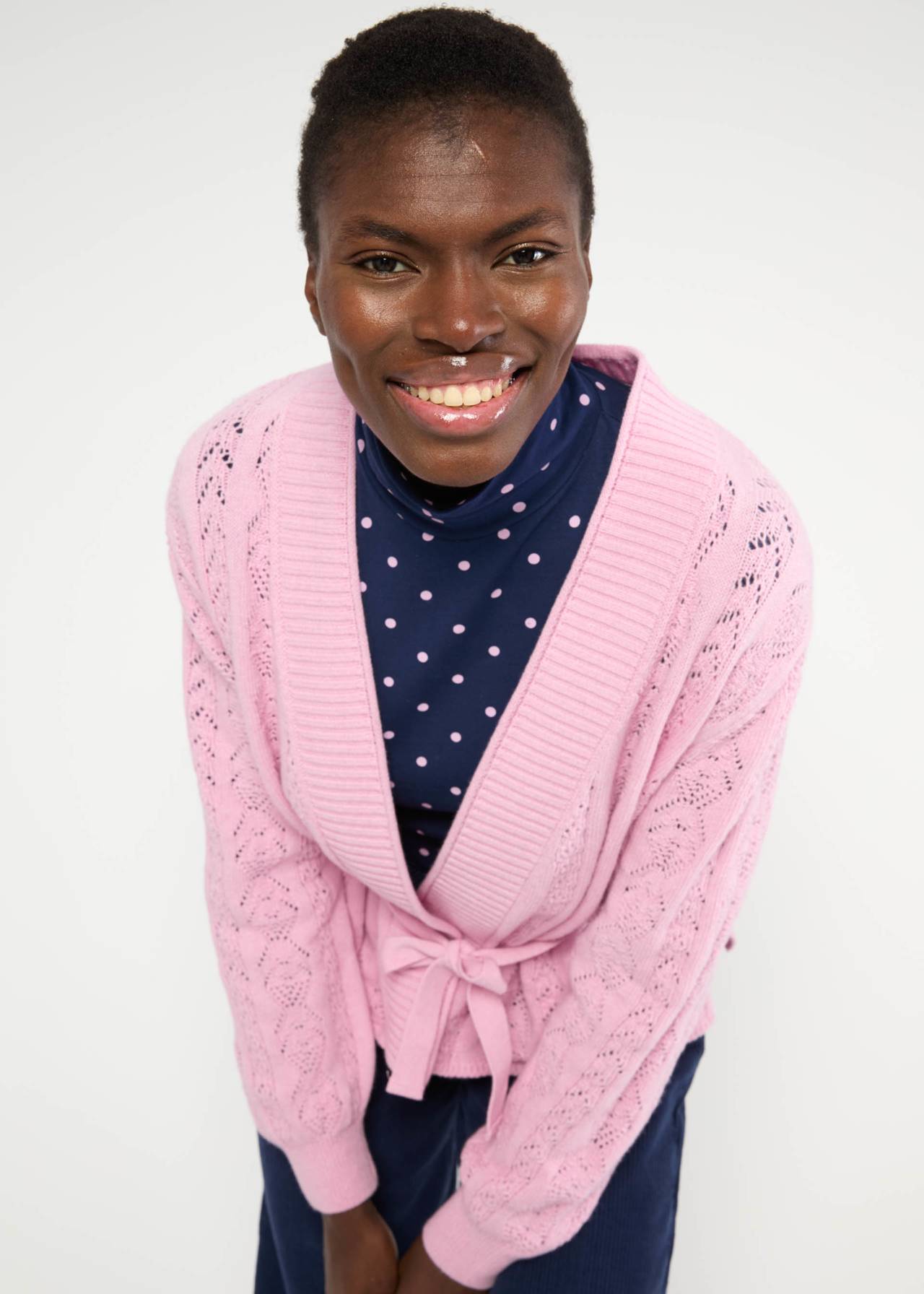 Strickjacke - Fine Craft Cocoon - soft cold pink