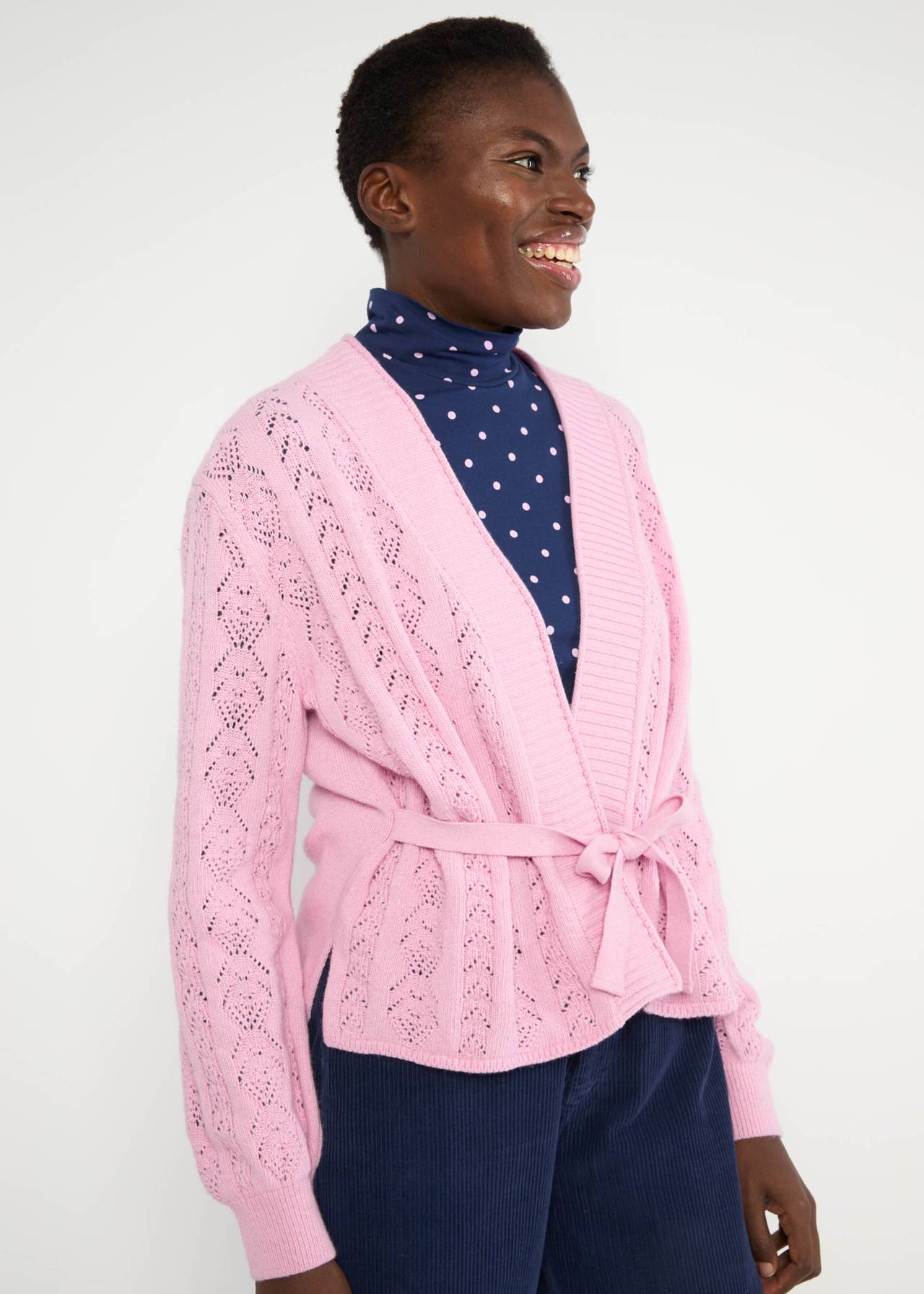 Strickjacke - Fine Craft Cocoon - soft cold pink