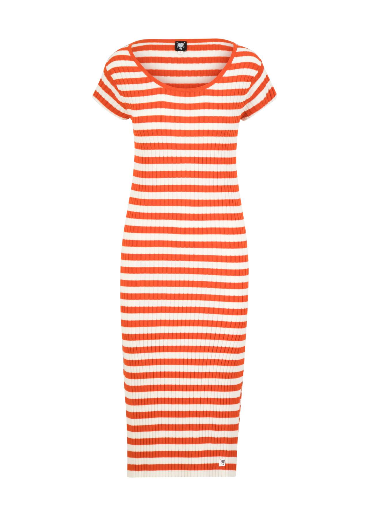 Kleid - Laissez Fairy - chic knit stripe red