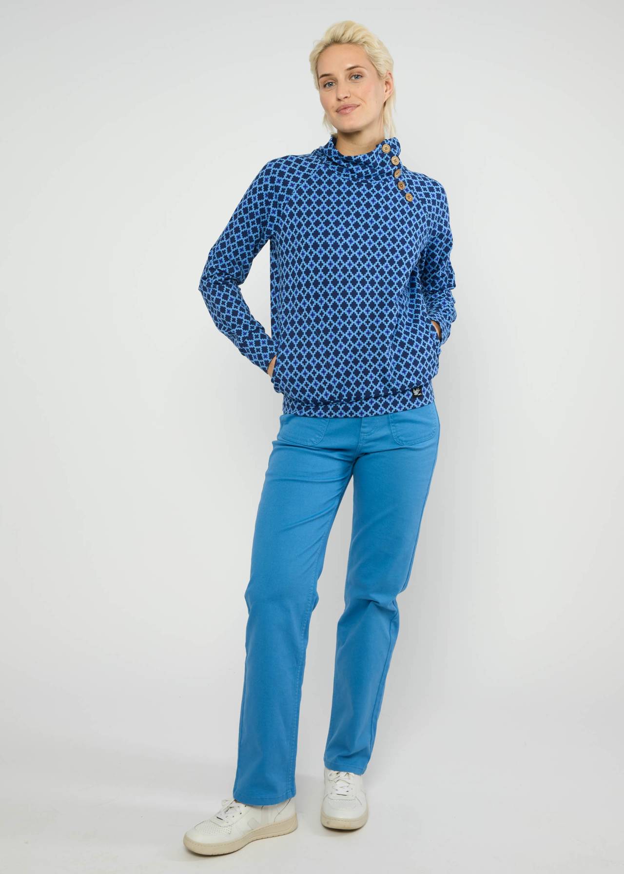 Pullover - Oh so Nett - quilted blue dream