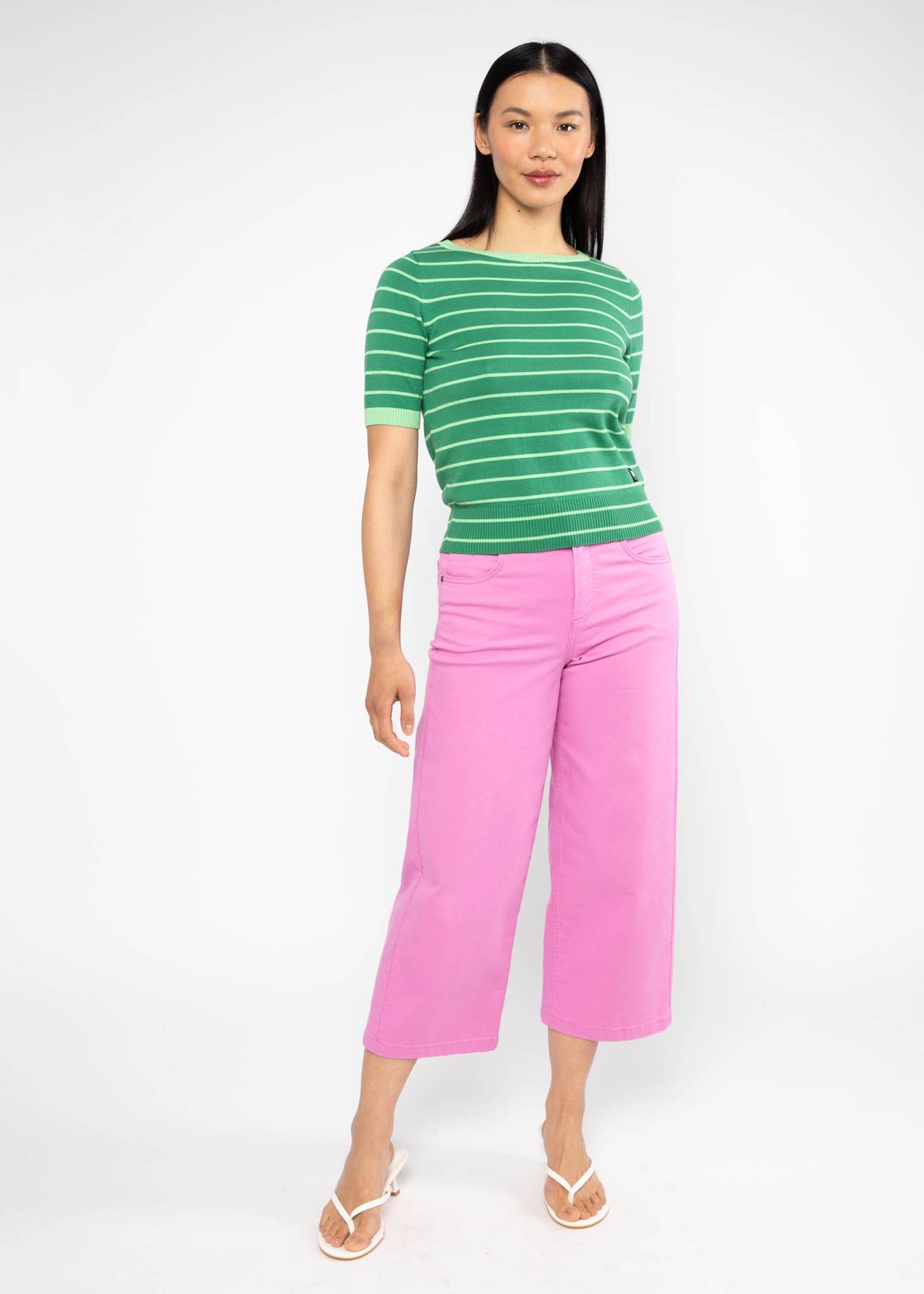 Pullover - Pretty Preppy - green picnic parade stripe