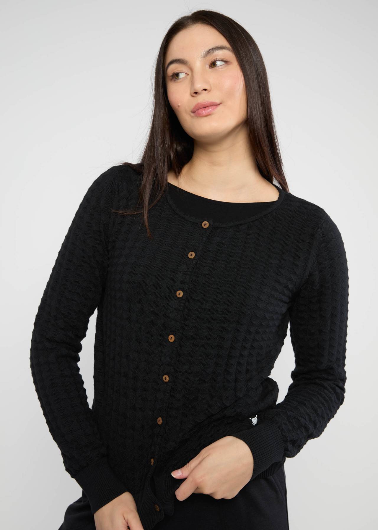 Strickjacke - Save the Brave - boogie black knit