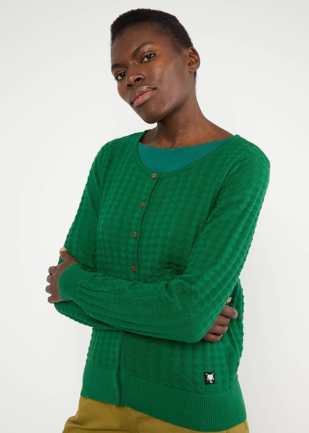 Strickjacke - Save the Brave - boogie green knit