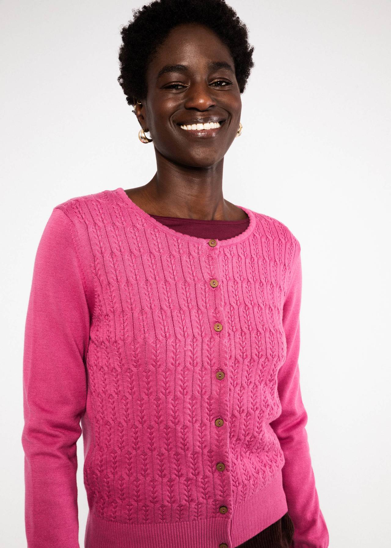 Strickjacke - Save the Brave - folklore pink knit