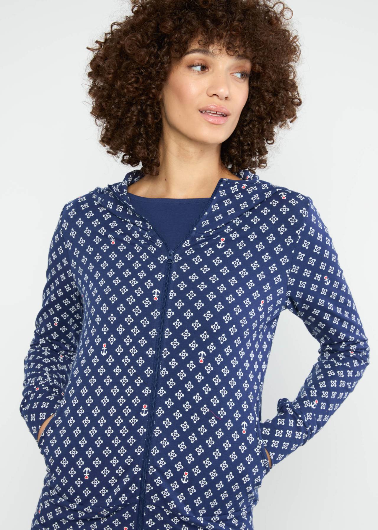 Jacke - Scuba Duba zip up - cute little anchor