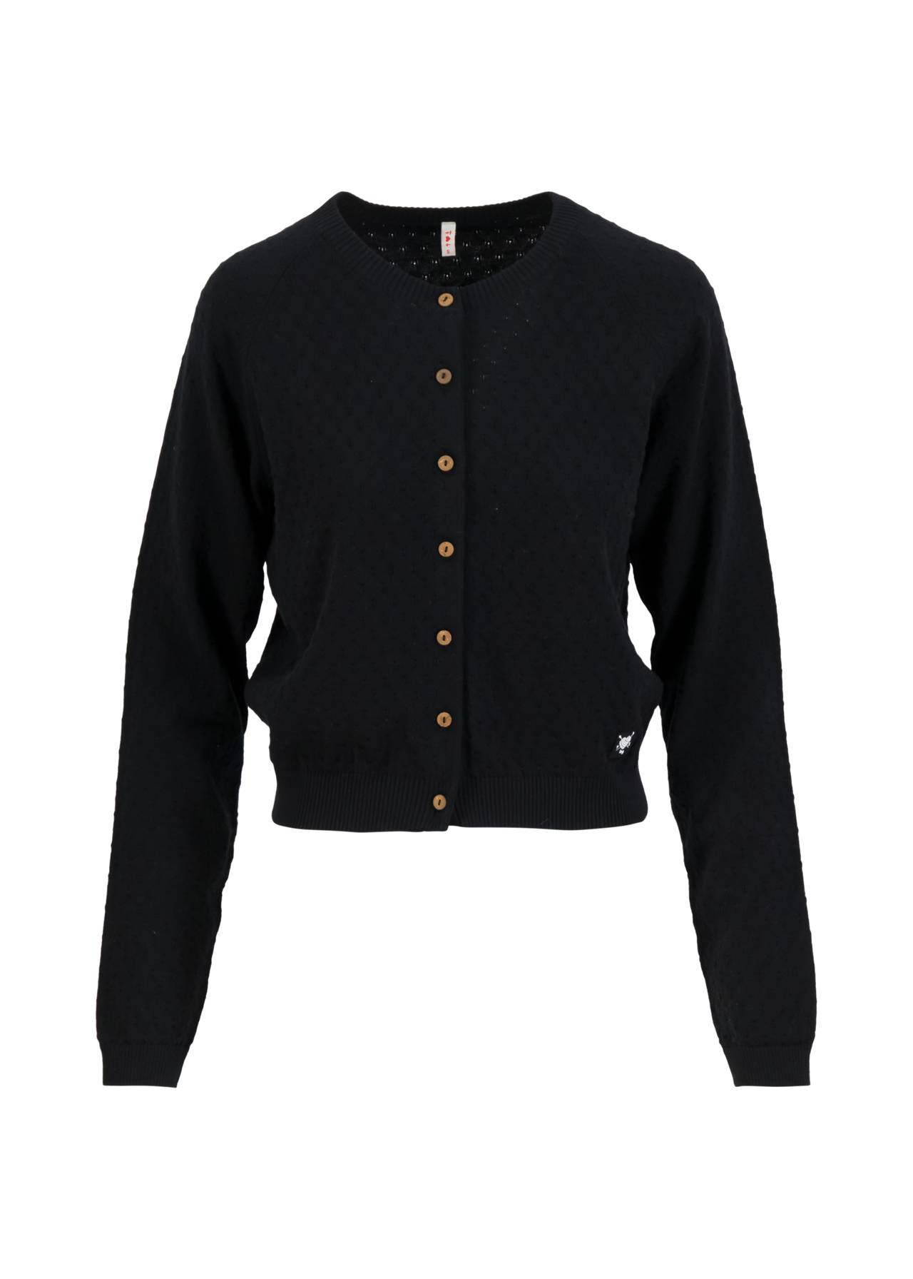 Strickjacke - Sweet Knit - plain black braid