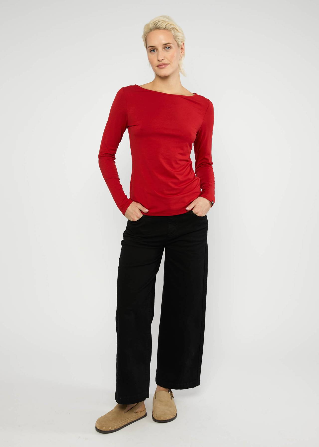 Langarm- Shirt - Sweet Sailorette - magma red