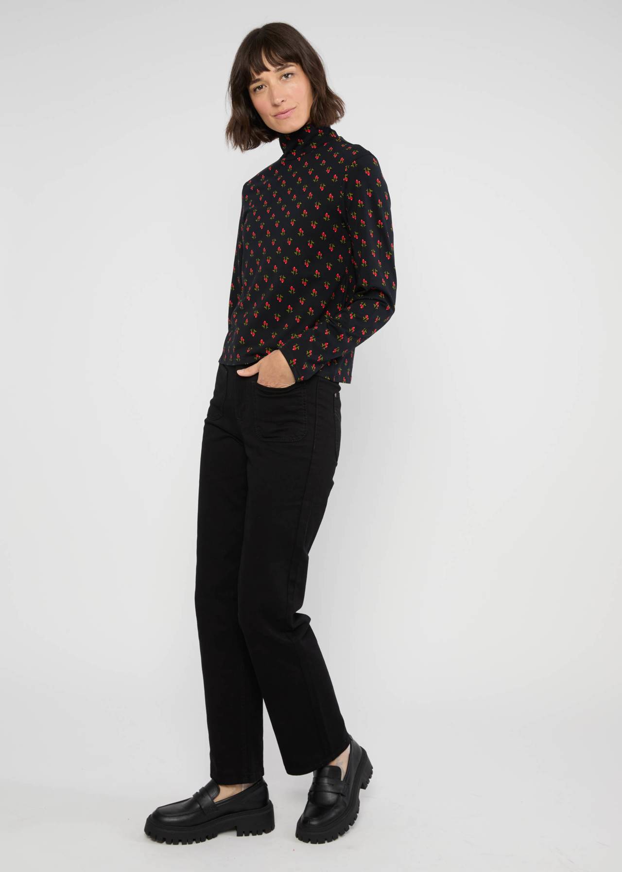 Langarm- Shirt - The Ease of Release - red rosehip