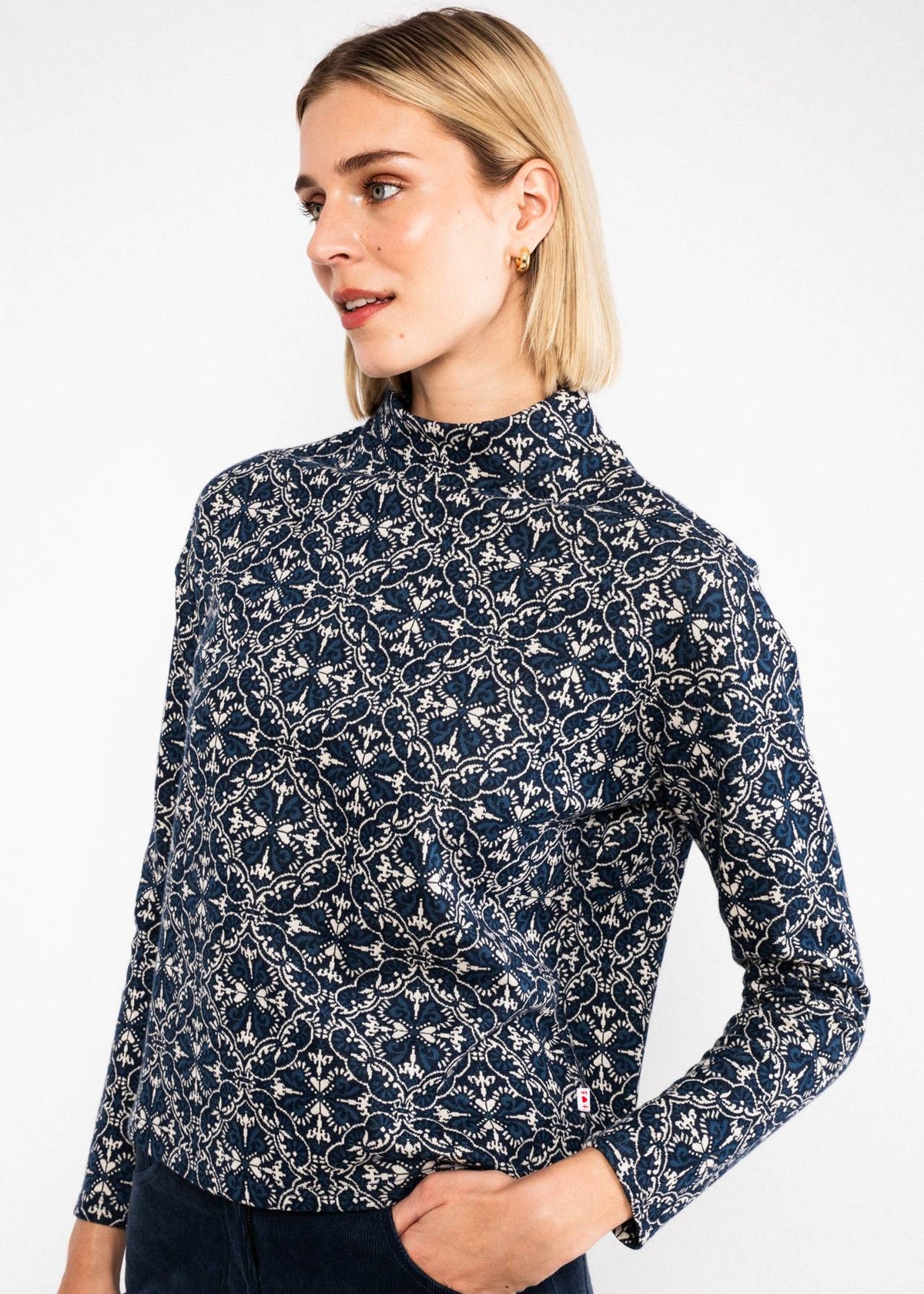 Pullover - Warm-Up Turtle - vienna art blue