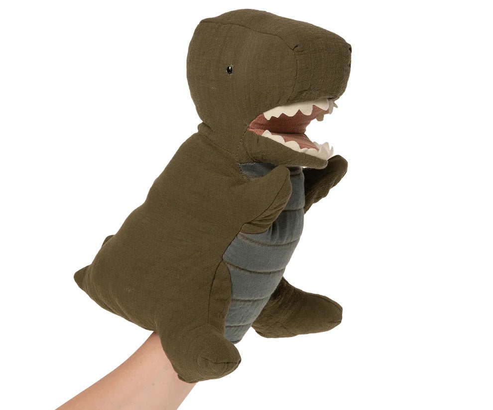 Handpuppe - Kuscheltier - Dino Ganto-Rex - grün