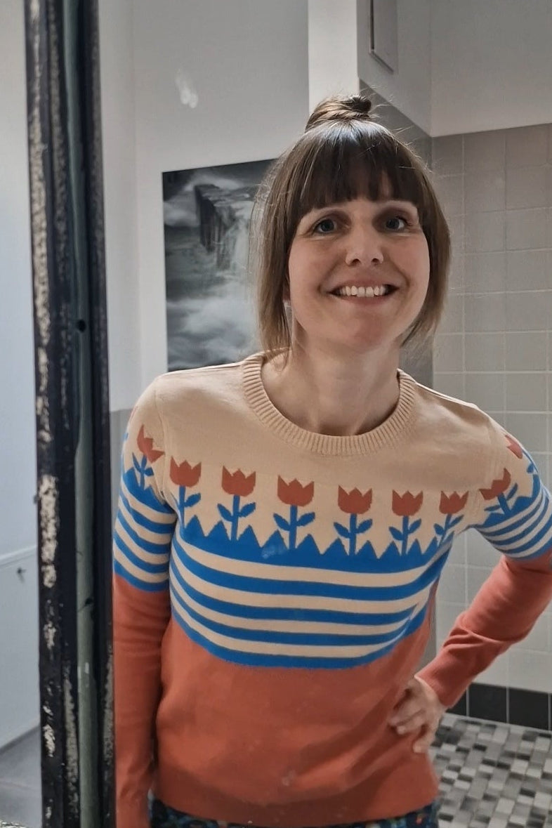 Pullover - Danepearly Jaquard Cotton Sweater Aragon TULIP