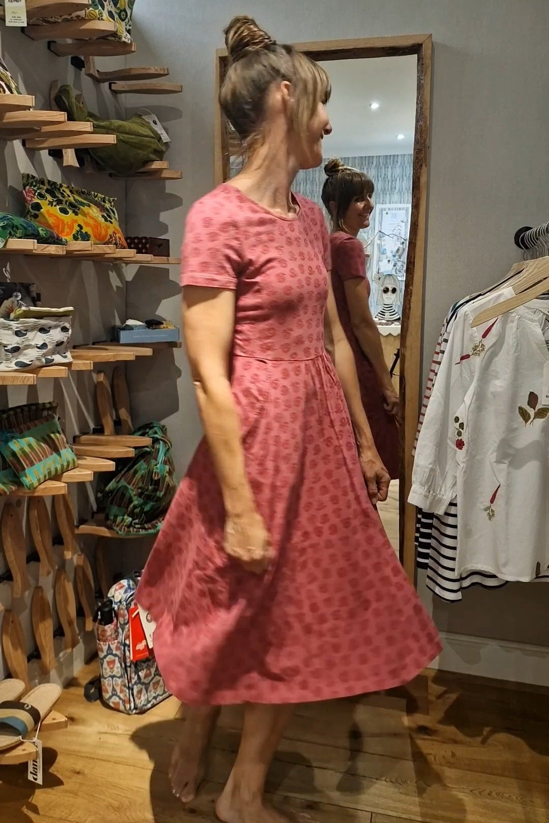 Kleid - S/S April Dress - Marigold Sketch Rosa