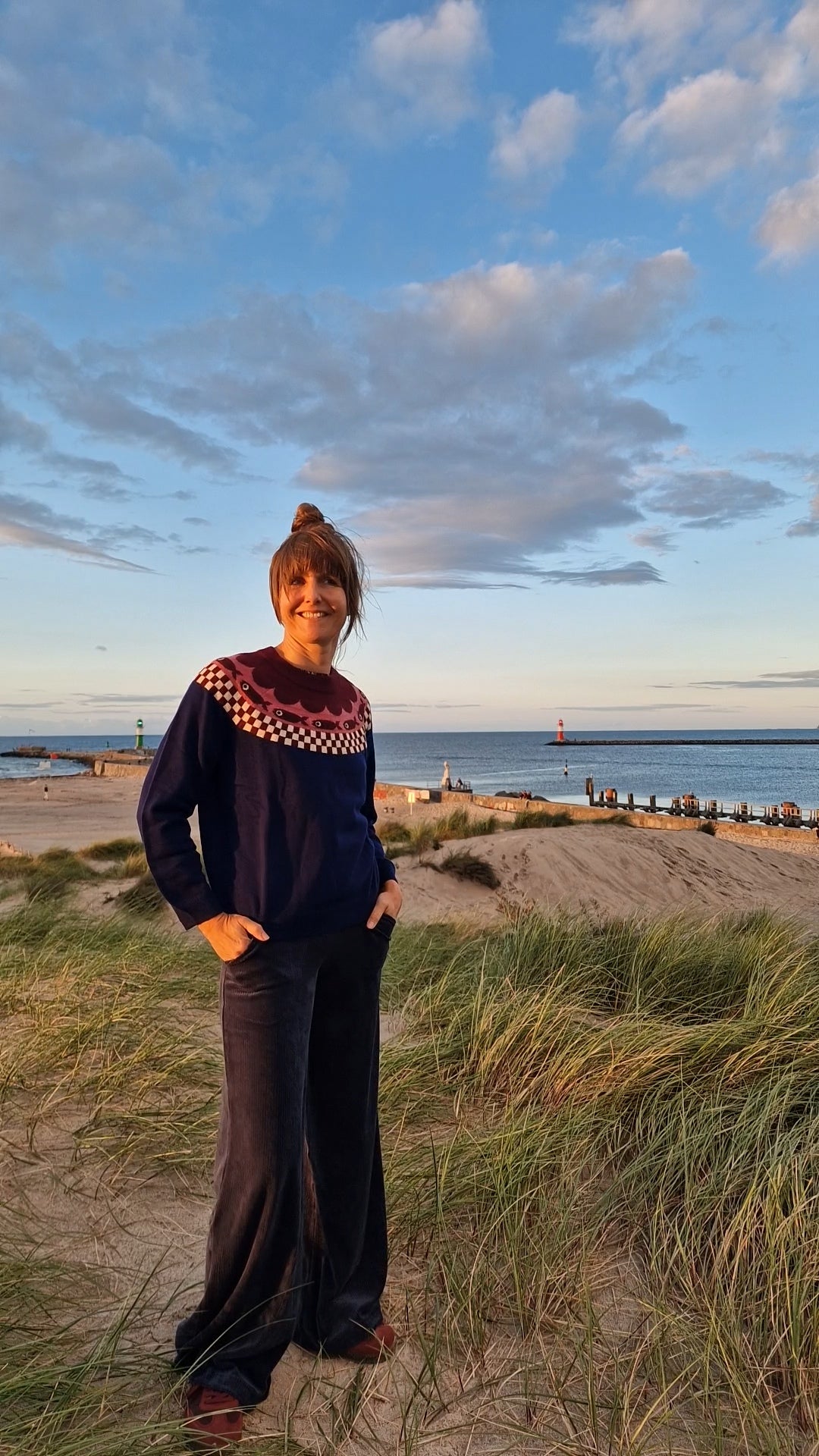 Pullover - Danesidsel Merino Wool Sweater Deep Blue FISH