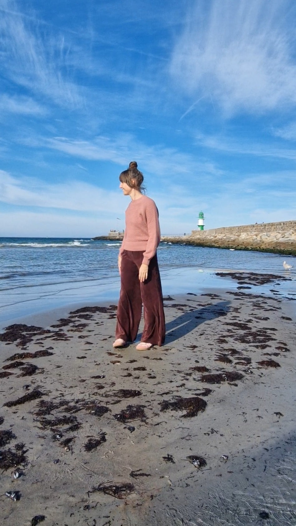 Hose - Jolly Marleen long - brown grape taste - langes Bein