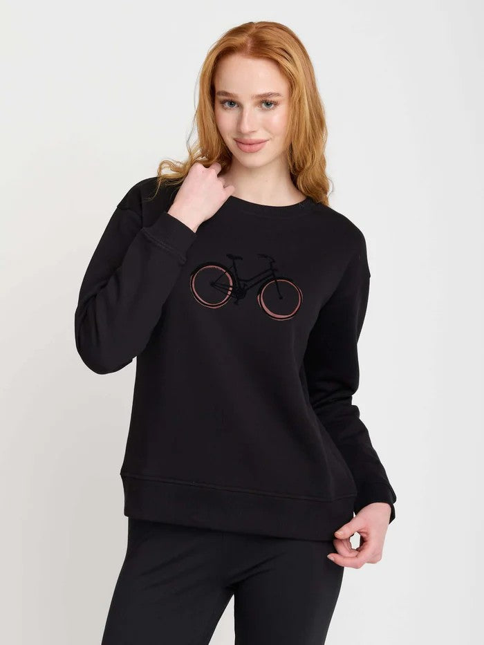 Pullover - Bike Flock - Canty/Hoodie/GOTS - Black