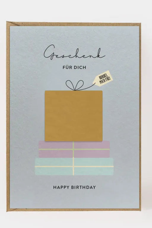 Rubbelkarte - Geschenk für Dich