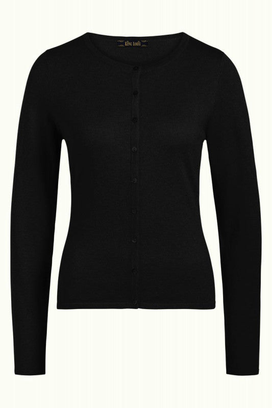 Strickjacke - Cardi Roundneck Cocoon - Blue