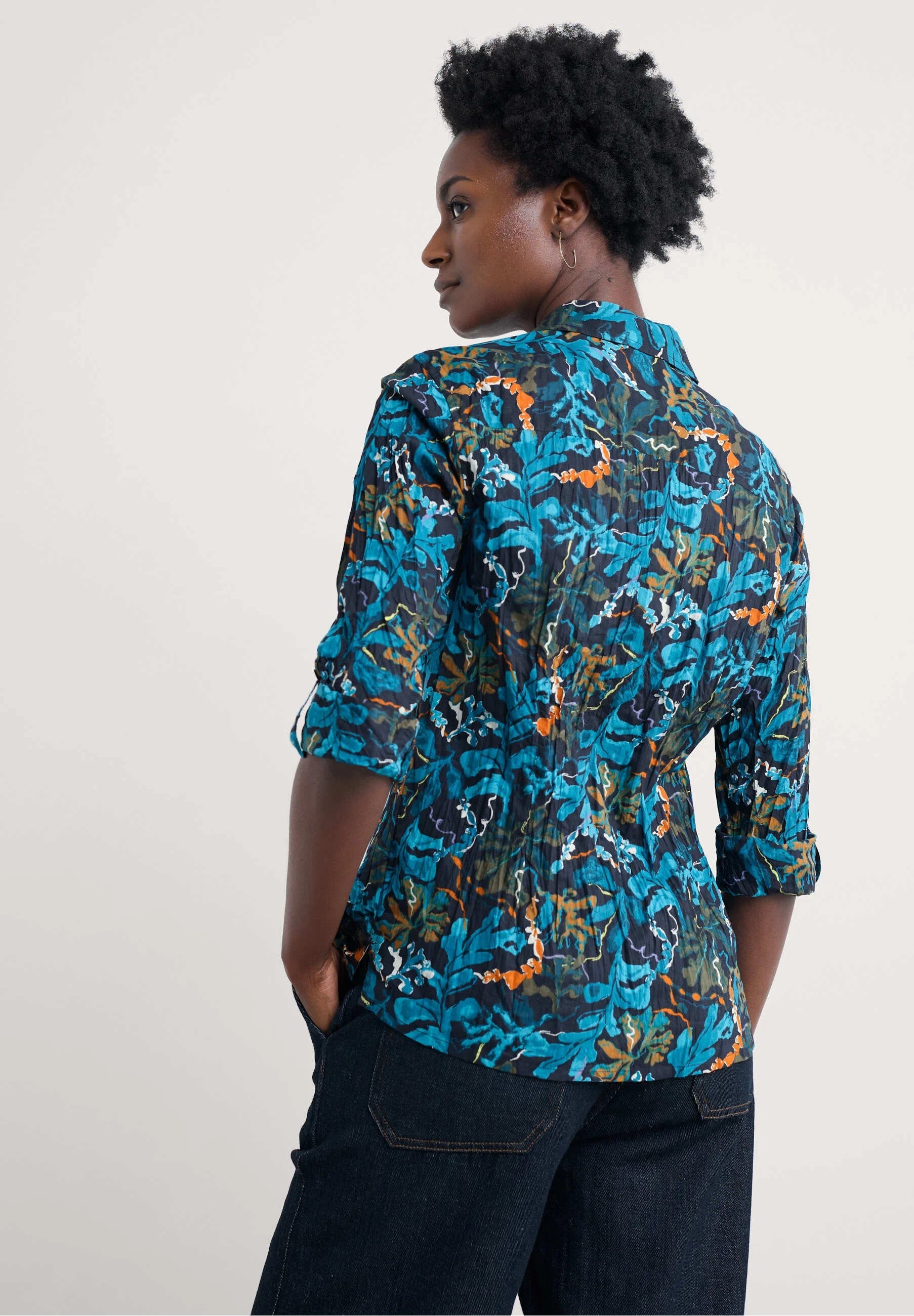 Bluse - Larissa  Shirt - Floating Fronds Maritime