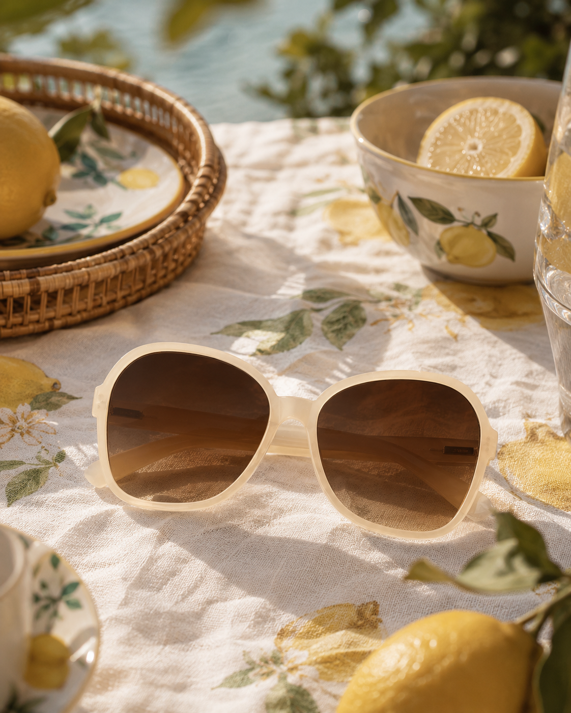 Sonnenbrille - Butterfly - cream
