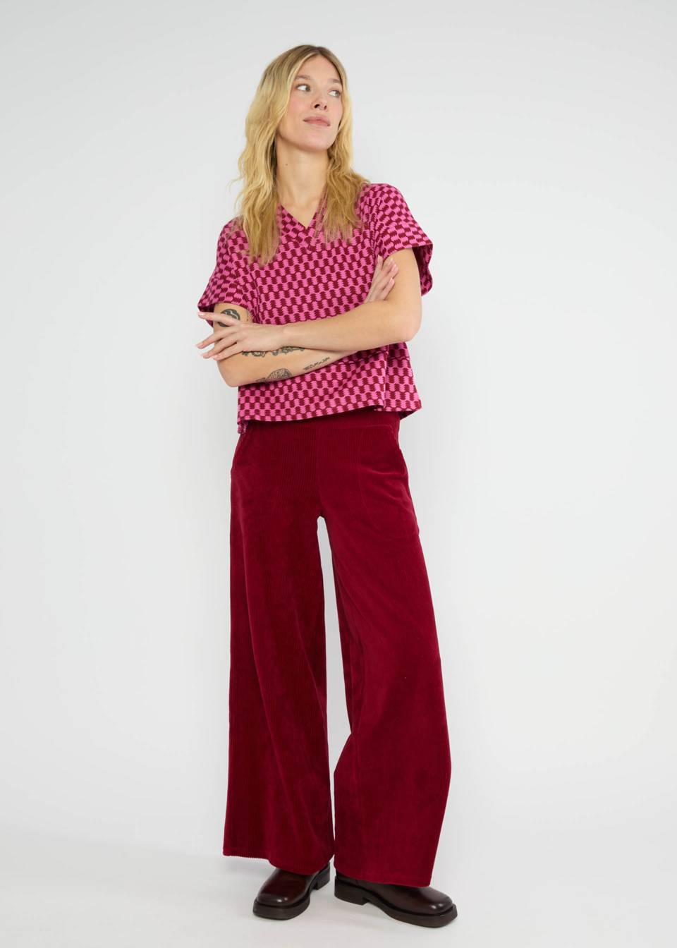 Hose - Jolly Marleen - fine needle red