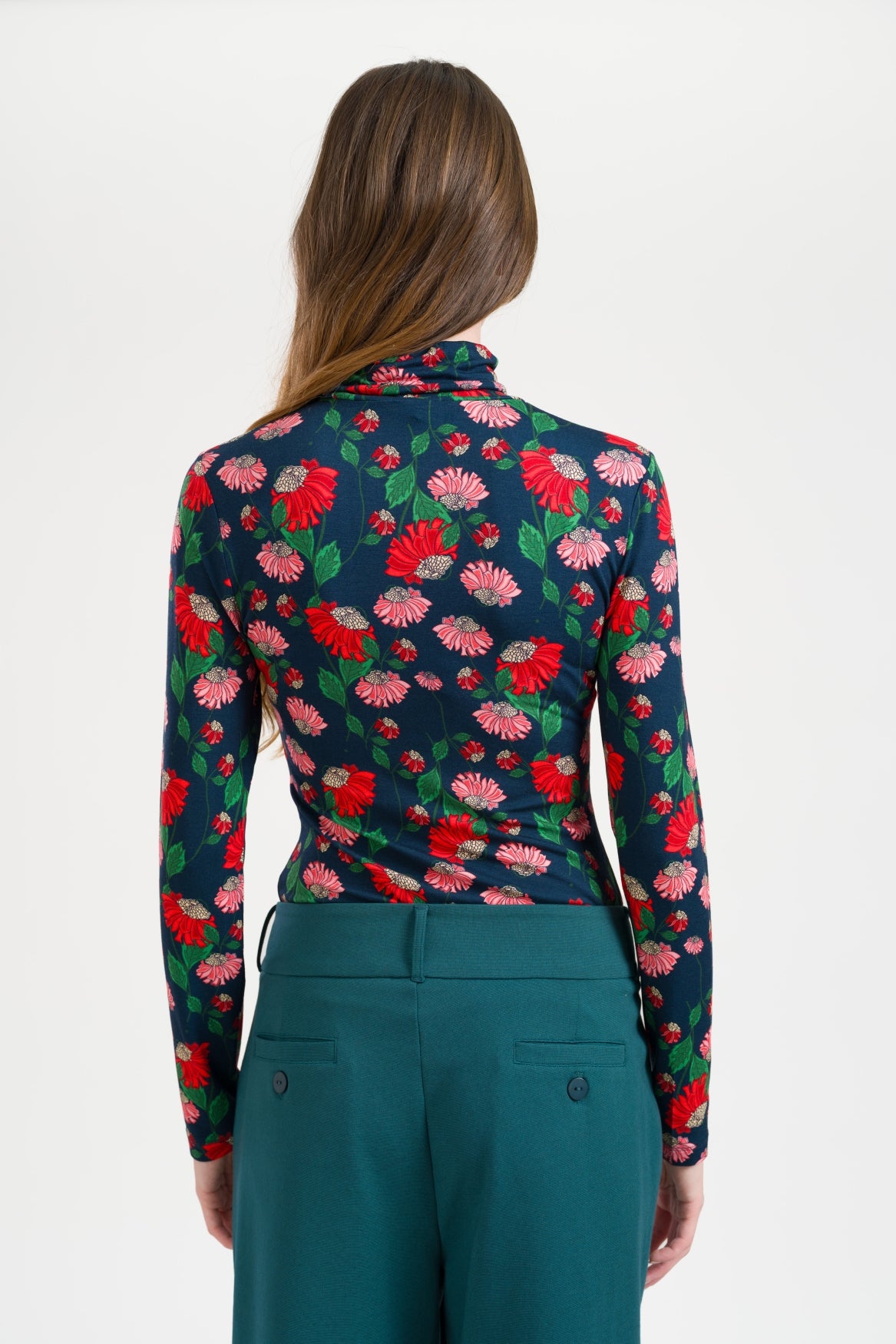 Shirt - Ruby Top Scarlet Serenade - Navy Peony
