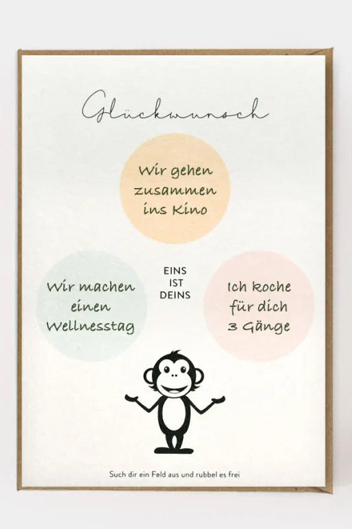 Rubbelkarte - Eins ist Deins