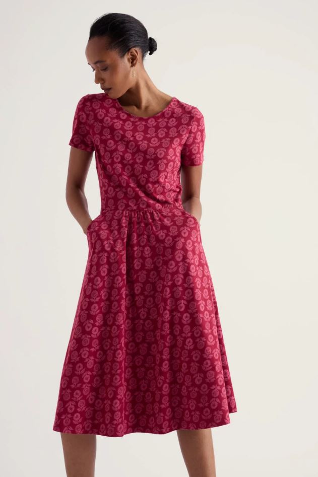 Kleid - S/S April Dress - Marigold Sketch Rosa