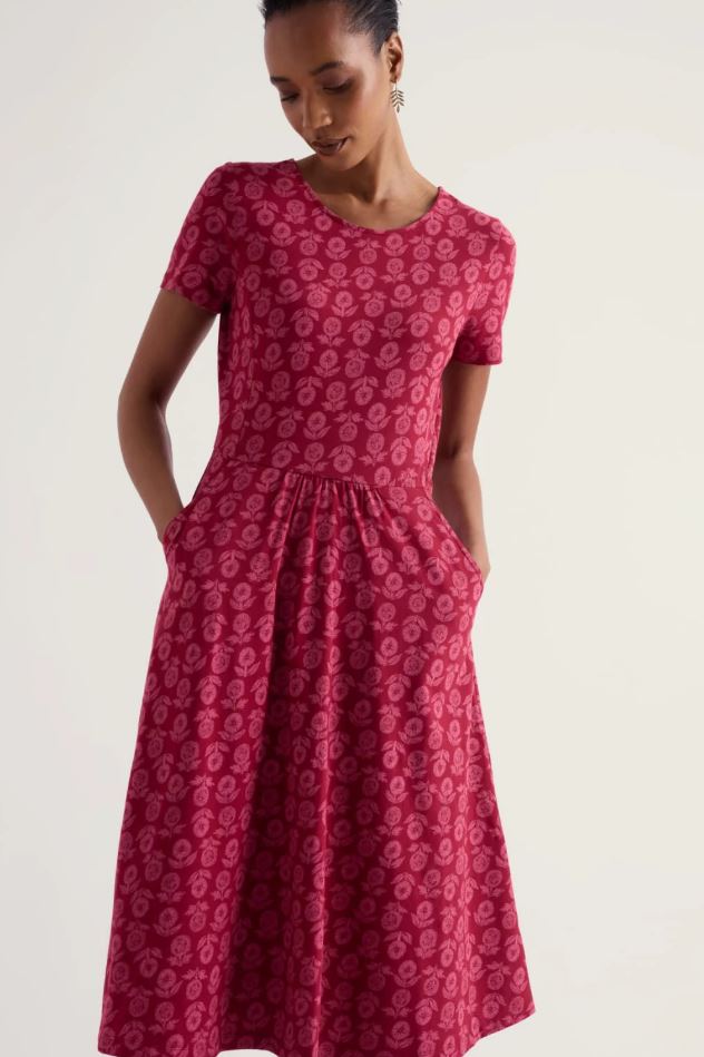 Kleid - S/S April Dress - Marigold Sketch Rosa