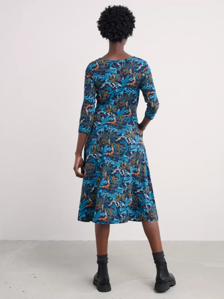 Kleid - April Dress - Floating Fronds Maritime