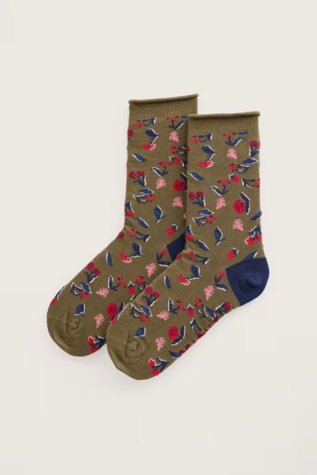 Socken - Womens Arty Socks - Plant Cuttings Fern Moss