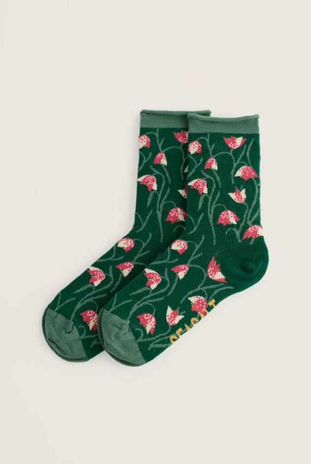 Socken - Womens Arty Socks - Fritillary Dried Basil