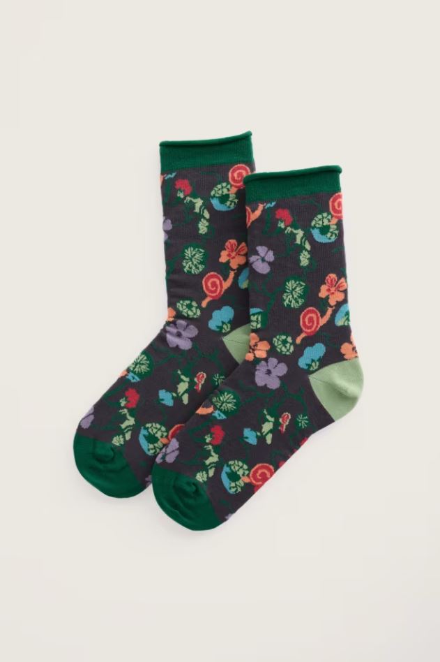 Socken - Womens Arty Socks - Nasturtium Press Slate (acc)