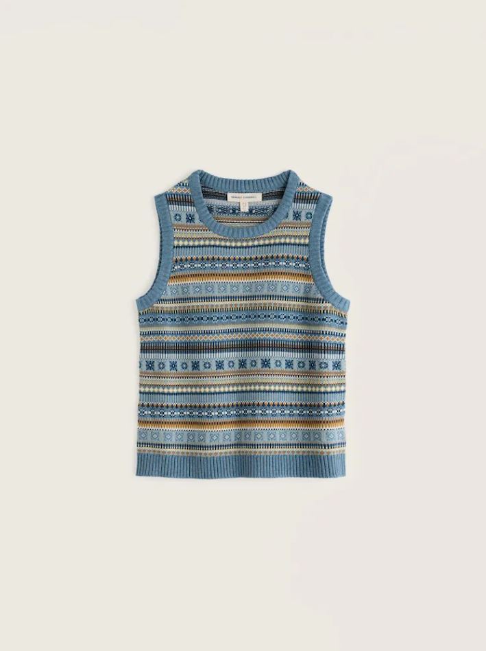 Strickjacke - Cove Cottage Vest - Carved Relief Cadet Multi