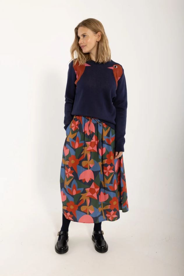 Pullover - Danepearly Cotton Sweater Dark Navy BIRD