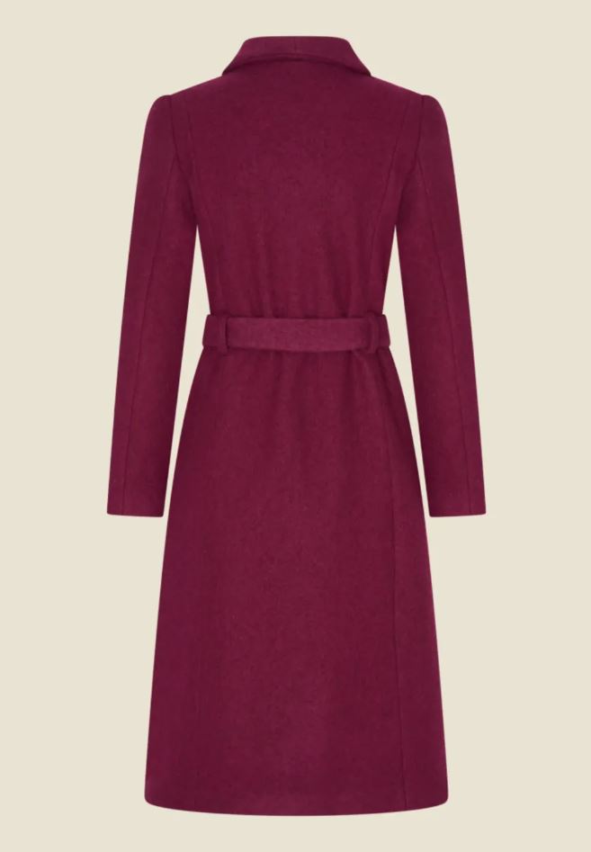 Mantel - Dahlia Coat Dusty Boiled Wool Kleur - Rose