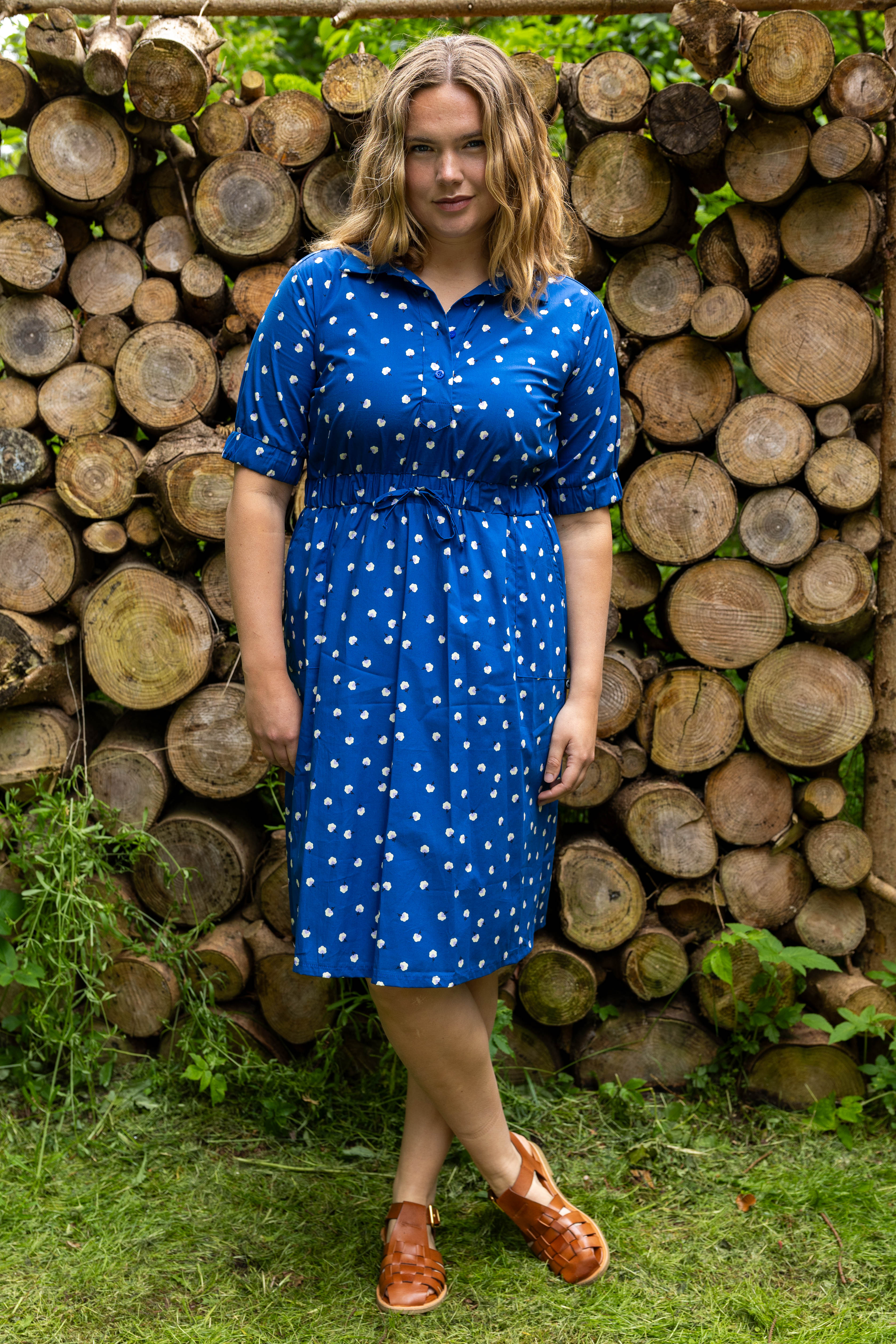 Kleid - Danesusanne Poplin Dress Dark Blue LILFLUFFERS