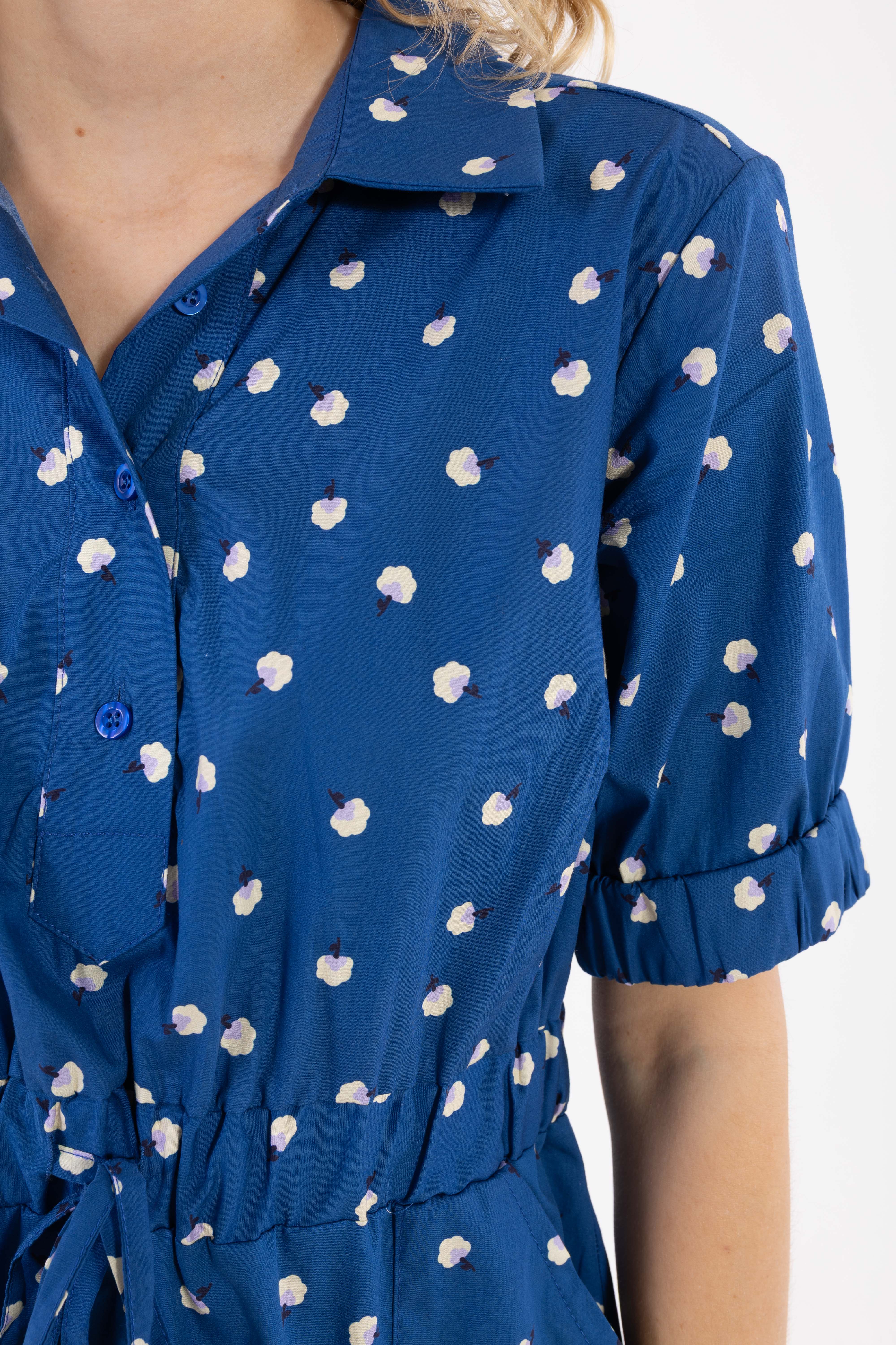 Kleid - Danesusanne Poplin Dress Dark Blue LILFLUFFERS