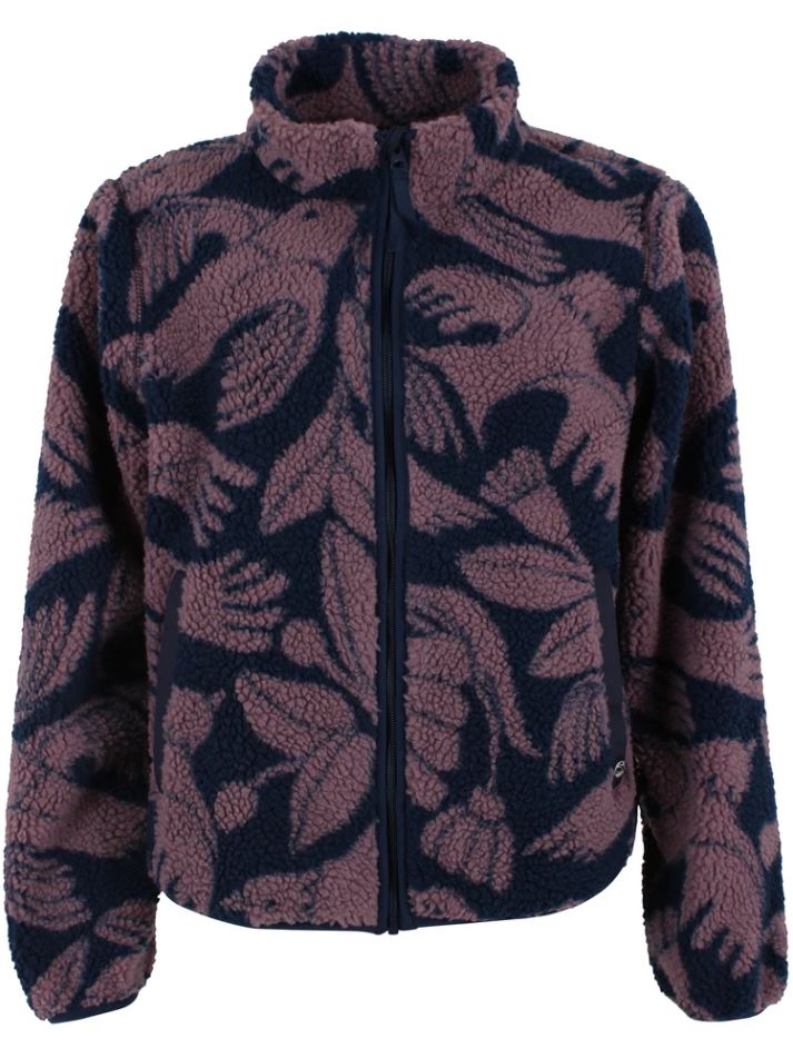 Jacke - Danelabrador Fleece Zip-Up Dark Navy/Grey Plum BIRDIEUP